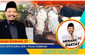 Johan Rosihan Salurkan Bantuan Ratusan Kambing di Pulau Sumbawa