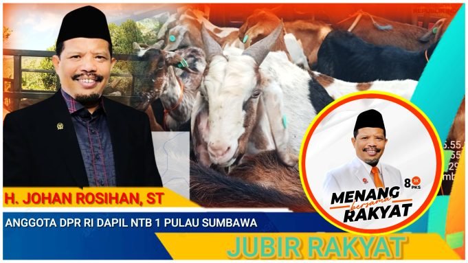 Johan Rosihan Salurkan Bantuan Ratusan Kambing di Pulau Sumbawa
