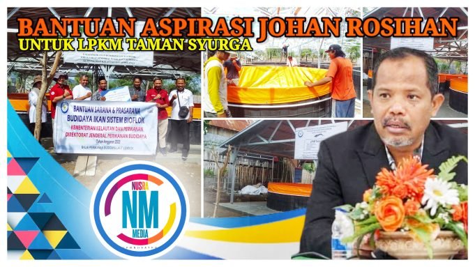 Johan Rosihan Berikan Bantuan Sarpras Budidaya Ikan Sistem Bioflok di Bima