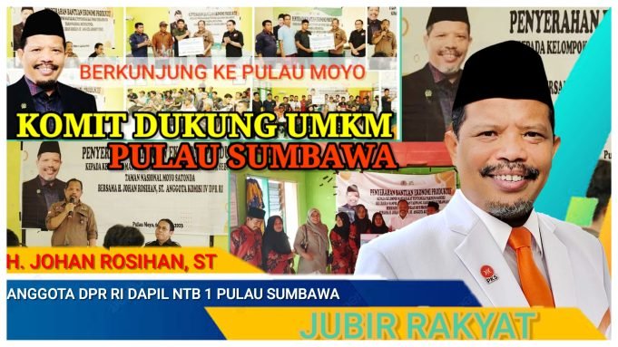 Johan Rosihan Berikan Bantuan Ekonomi Produktif di Sumbawa dan KSB