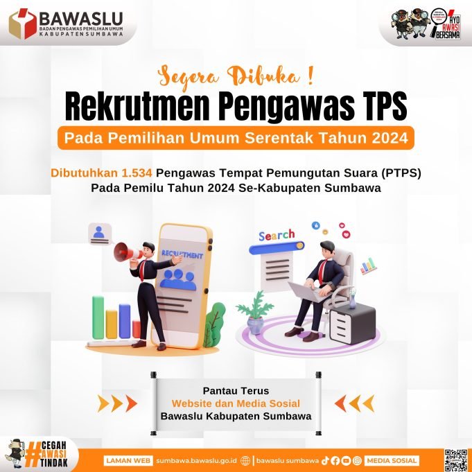 SEGERA DIBUKA ! REKRUTMEN PENGAWAS TPS PEMILU 2024