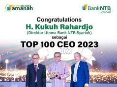 BANK NTB SYARIAH : SELAMAT KEPADA H KUKUH RAHADJO SEBAGAI TOP 100 CEO 2023