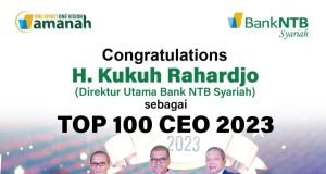 BANK NTB SYARIAH : SELAMAT KEPADA H KUKUH RAHADJO SEBAGAI TOP 100 CEO 2023