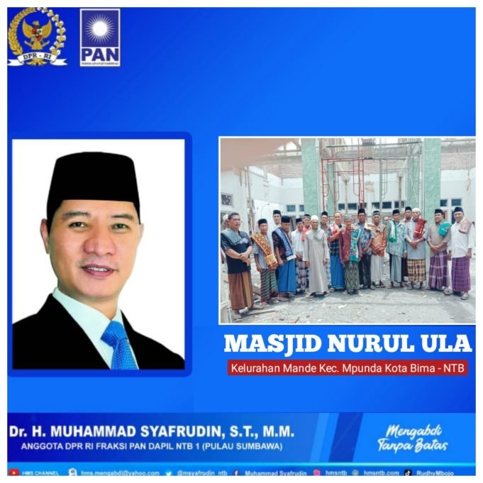 HMS Berikan Bantuan Untuk Masjid Nurul Ula di Kota Bima