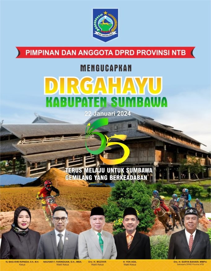 Keluarga Besar DPRD NTB : Dirgahayu Sumbawa ke-65
