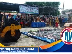 Dipimpin Wabup Sumbawa, Satpol PP Musnahkan 1.800 Botol Miras