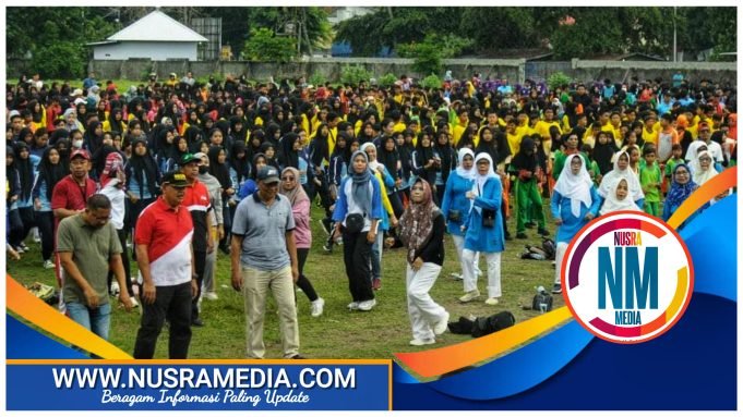 Ribuan Pelajar Sumbawa Ikuti Senam Sehat Gemilang