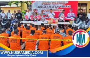 Amankan 23 Terduga Pelaku, Satreskrim Polres Sumbawa Ungkap Tujuh Kasus