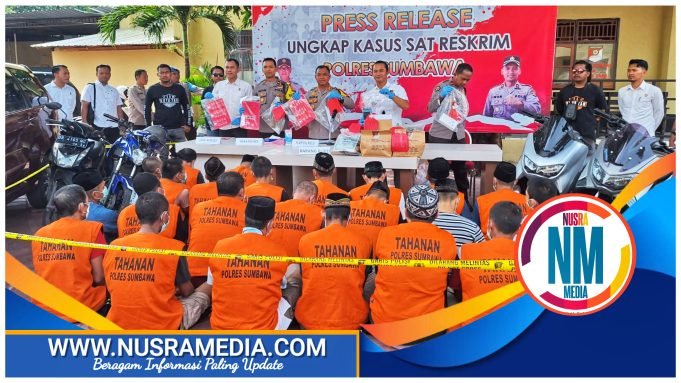 Amankan 23 Terduga Pelaku, Satreskrim Polres Sumbawa Ungkap Tujuh Kasus