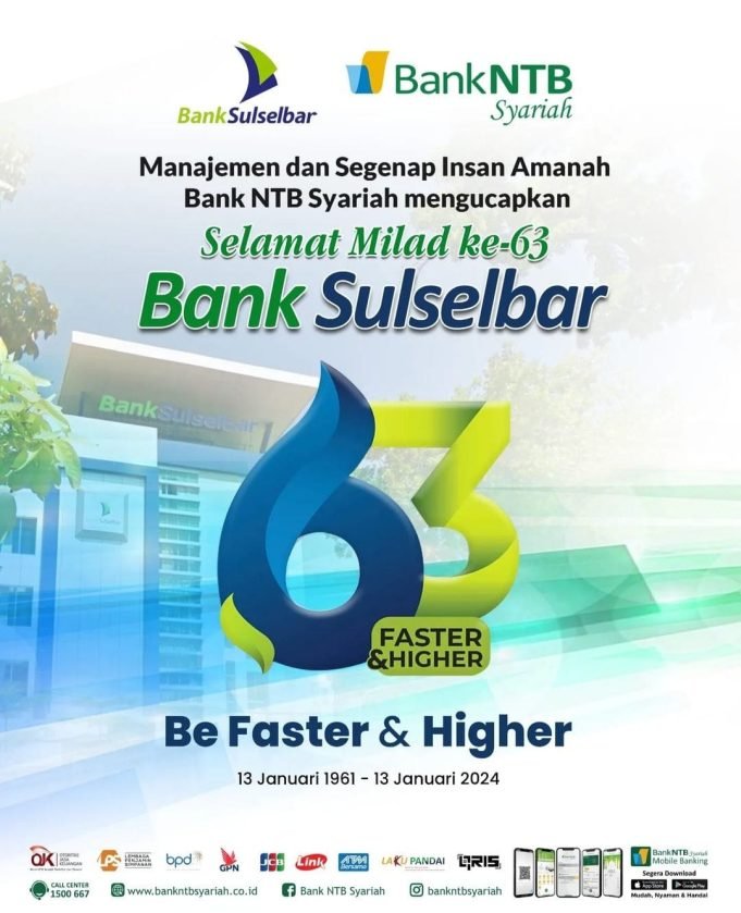 Bank NTB Syariah : Selamat Milad Bank Sulselbar ke-63