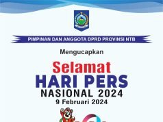 KELUARGA BESAR DPRD NTB : SELAMAT HARI PERS NASIONAL 2024