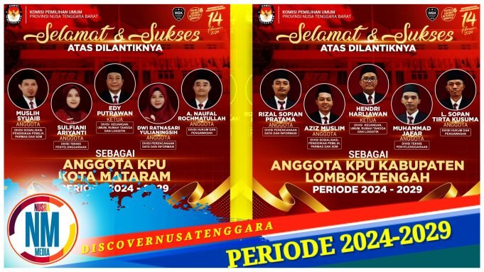 Komisioner KPU Mataram dan Lombok Tengah Dilantik