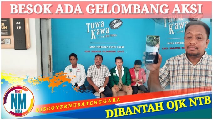 Aktivis Tuding OJK NTB Gunakan Dana FKIJK Untuk Kampanye Caleg Sejumlah aktivis dari DPD Komite Nasional Pemuda Indonesia (KNPI) NTB, Kesatuan Aksi Mahasiswa Muslin Indonesia (KAMMI) NTB, DPD Gerakan Mahasiswa Nasional Indonesia (GMNI) NTB dan Himmah Nahdlatul Wathan menggelar konferensi pers di Kota Mataram. (Ist)