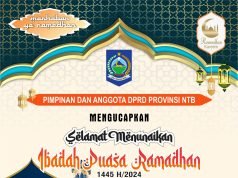 KELUARGA BESAR DPRD NTB : SELAMAT MENUNAIKAN IBADAH PUASA 1445 H/2024