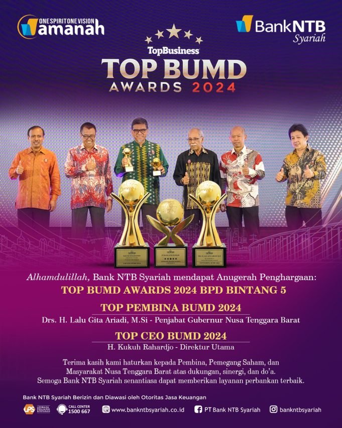BANK NTB SYARIAH RAIH TOP BUMD AWARDS 2024