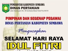 KELUARGA BESAR DINAS PERTANIAN SUMBAWA : “SELAMAT IDUL FITRI 1445 H”
