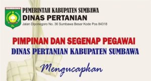 KELUARGA BESAR DINAS PERTANIAN SUMBAWA : “SELAMAT IDUL FITRI 1445 H”