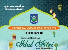 KELUARGA BESAR DPRD NTB : “SELAMAT IDUL FITRI 1445 H”