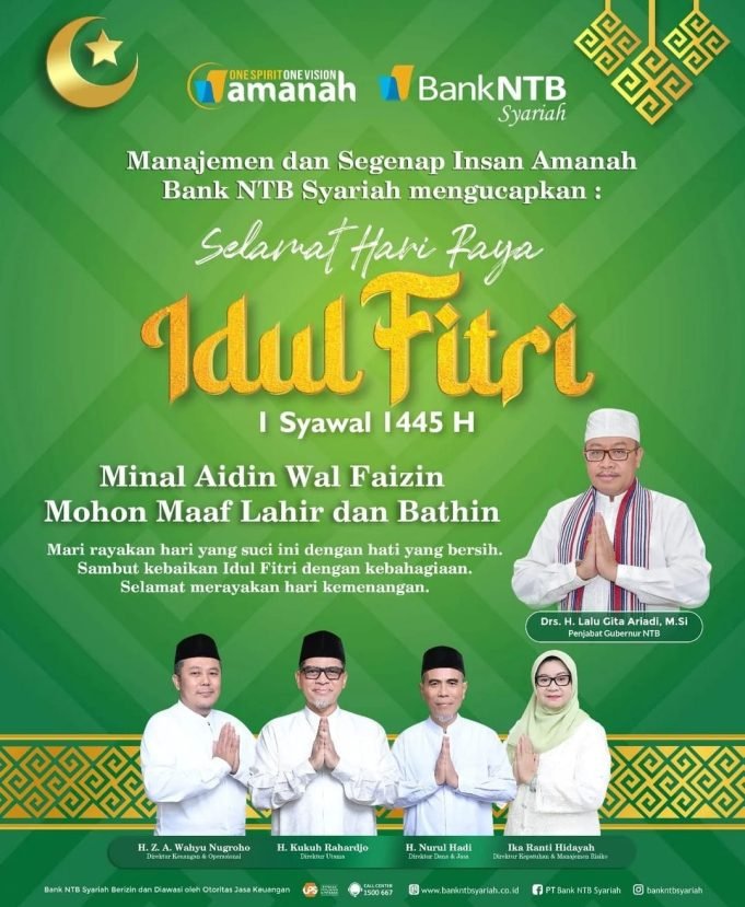 BANK NTB SYARIAH : “SELAMAT IDUL FITRI 1445 H”