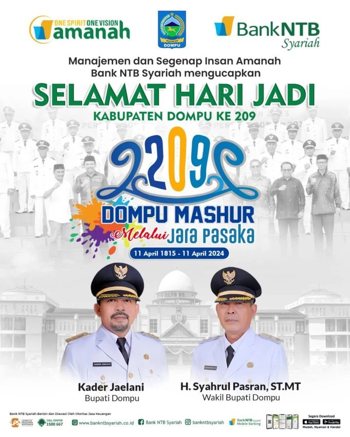 BANK NTB SYARIAH : “SELAMAT HARI JADI DOMPU KE-209”