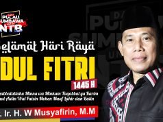 BUPATI KSB H. W. MUSYAFIRIN : “SELAMAT IDUL FITRI 1445 H”