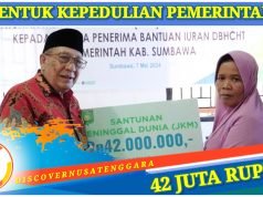 Bupati Sumbawa Serahkan Santunan Kematian Peserta DBHCHT