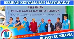 Penyalaan Listrik 24 Jam Desa Sebotok Diresmikan