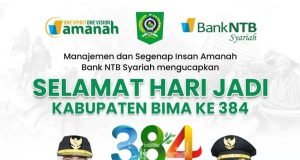 BANK NTB SYARIAH : SELAMAT MILAD KABUPATEN BIMA KE-384