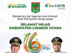 BANK NTB SYARIAH : SELAMAT MILAD LOMBOK UTARA KE-16