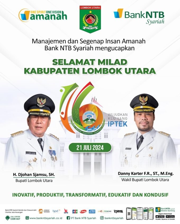 BANK NTB SYARIAH : SELAMAT MILAD LOMBOK UTARA KE-16