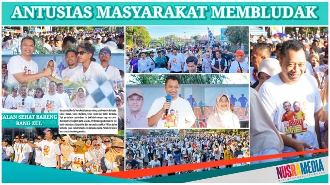 Heboh! Puluhan Ribu Warga Dompu Ikut Jalan Sehat Bareng Bang Zul