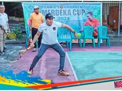 Ketua KONI Sumbawa Buka Kejuaraan Tenis Merdeka Cup 2024