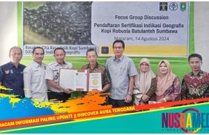 Pemda Sumbawa Fasilitasi Pendaftaran IG Kopi Robusta Batu Lanteh
