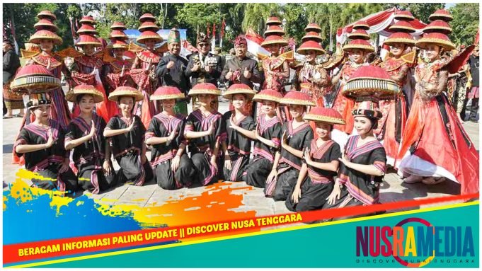 Tarian Kolosal ‘Tembolak Beaq’ Meriahkan HUT RI ke-79 di NTB