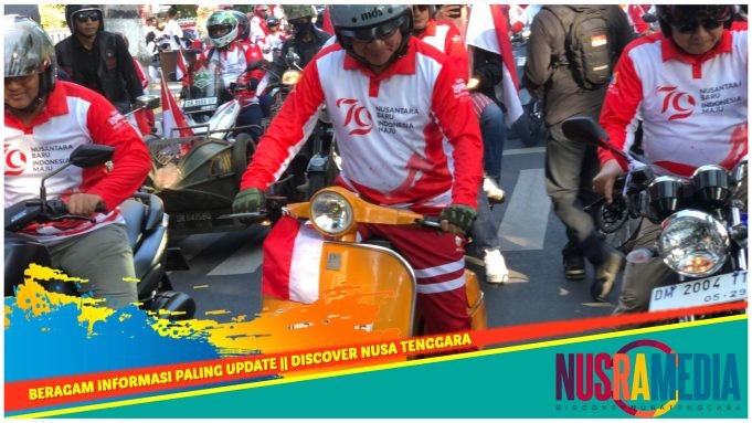 Gunakan Vespa Orange Pimpin “Riding Merdeka”, Pj Gubernur NTB : Ini adalah Momen Spesial