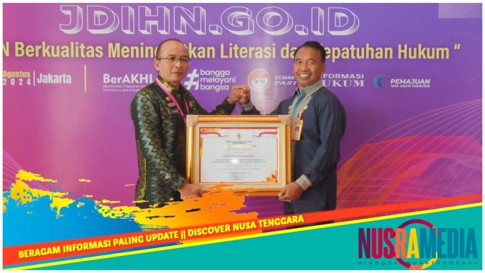 Pemprov NTB Dapat Penghargaan dari Kemenkumham RI