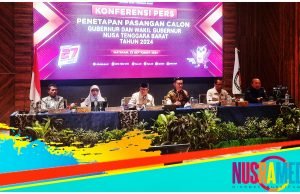 KPU Tetapkan Tiga Paslon Gubernur/Wakil Gubernur NTB 2024