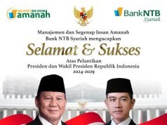 Bank NTB Syariah : Selamat Atas Dilantiknya Presiden/Wakil Presiden RI 2024-2029