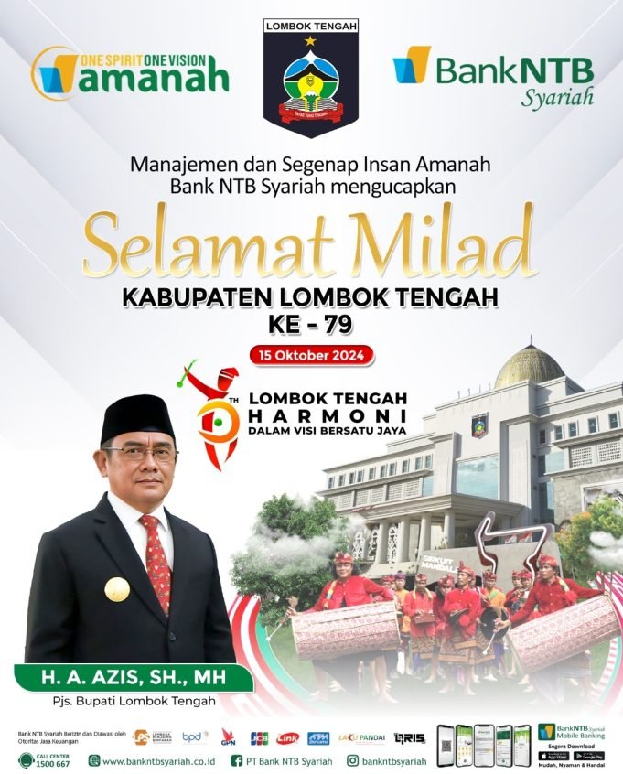 Bank NTB Syariah : Selamat Milad Lombok Tengah ke 79