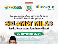 Bank NTB Syariah : Selamat Milad ke-21 Kabupaten Sumbawa Barat