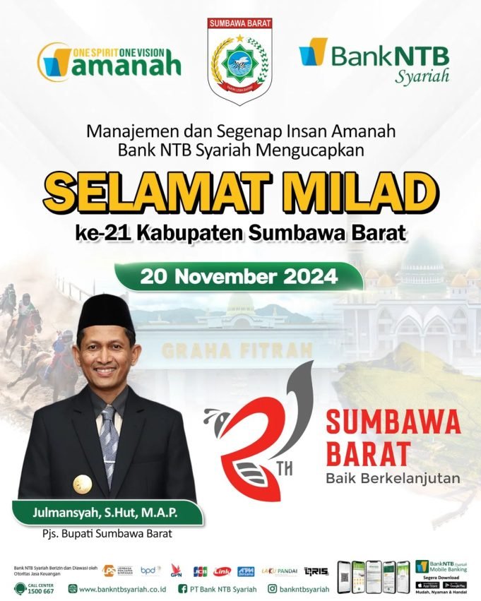 Bank NTB Syariah : Selamat Milad ke-21 Kabupaten Sumbawa Barat