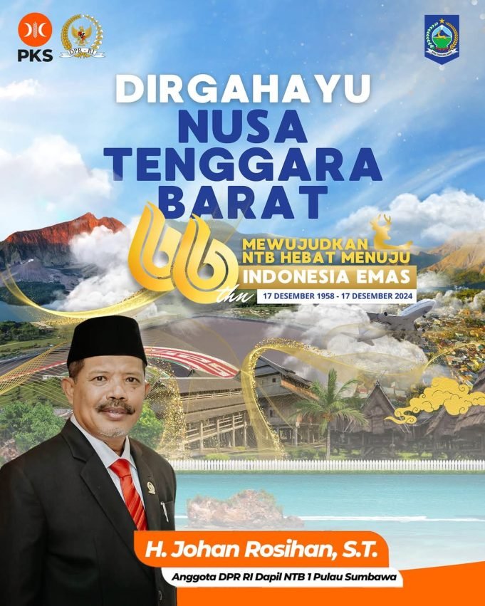 ANGGOTA DPR RI JOHAN ROSIHAN : DIRGAHAYU PROVINSI NTB