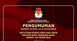PENGUMUMAN KPU NTB SOAL PENETAPAN HASIL PILGUB NTB 2024