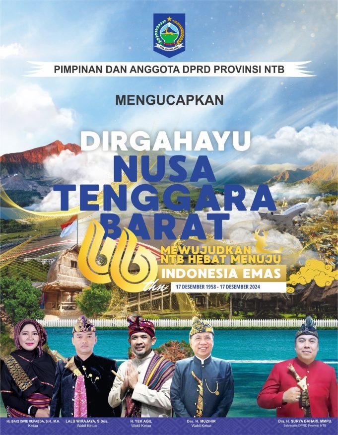 DPRD NTB : Dirgahayu Nusa Tenggara Barat ke-66