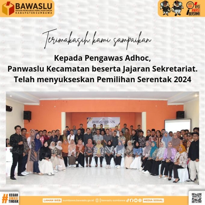 Bawaslu Sumbawa : Terimakasih Kami Sampaikan