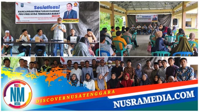 Sasar Dua Titik di KLU, Sudirsah Sujanto Sosialisasikan Ranperda Penyelenggaraan Perlindungan PMI Asal NTB