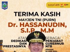 Terimakasih Mayjen TNI (Purn) Dr Hassanudin