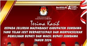 KPU Sumbawa : Terimakasih Masyarakat Sumbawa