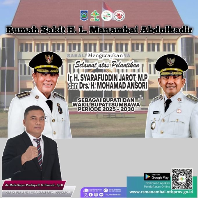 Keluarga Besar RSMA : Selamat Atas Pelantikan H Syarafuddin Jarot dan H Mohamad Ansori