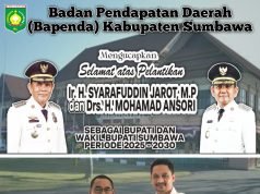 Bapenda Sumbawa : Selamat Atas Pelantikan H Syarafuddin Jarot dan H Mohamad Ansori